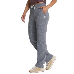 Vuori Halo Wide Leg Flare Pant in Heather Grey